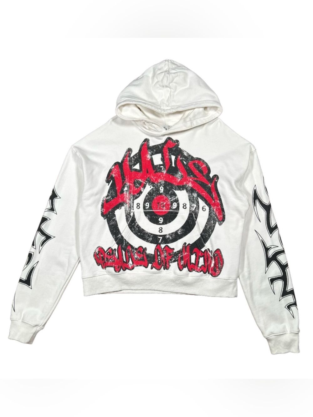 Vale Lives Forever Men’s Graphic White Rider Capsule Target Pullover Hoodie M